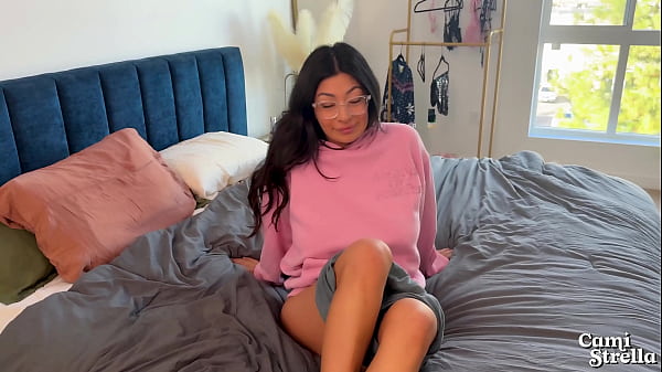 “ARE THOSE MY BOXERS?!” Big titty Latina step sis SQUIRTS on my cock – Cami Strella x Lev Lieben