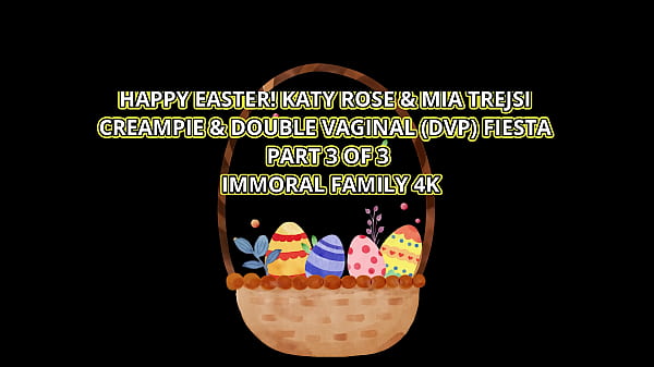 BUBBLE BUTT SORORITY GIRL GETS TWO DICKS INSIDE Her PUSSY in EASTER ORGY