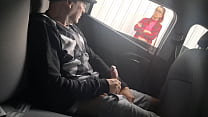 Risky masturbating on the street in public for a student who liked my dick!